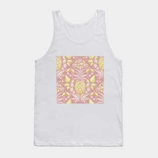 pink and yellow summer cocktail pattern Tank Top